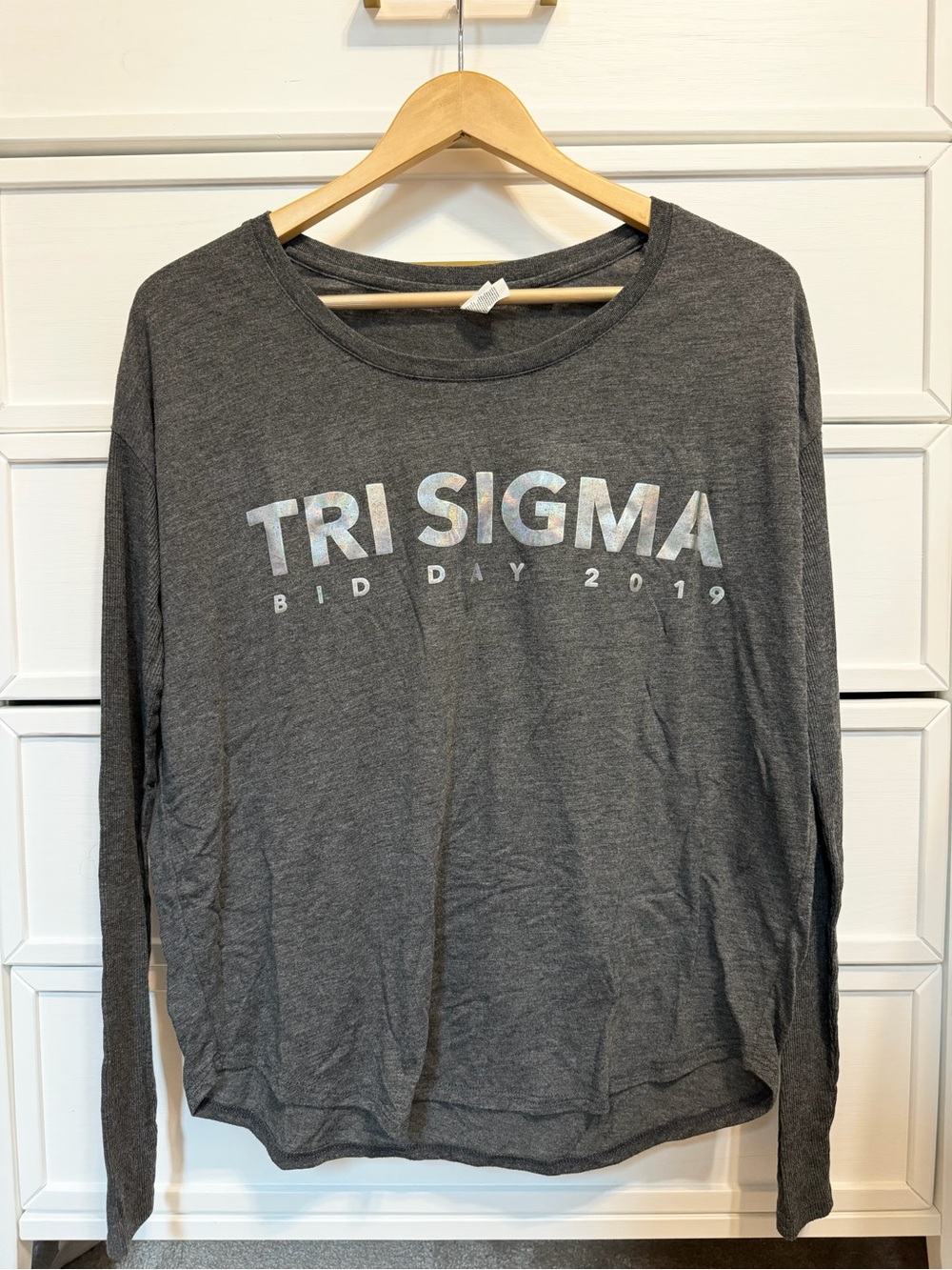 Tri Sigma Gray Long-Sleeve Tee - Bid Day 2019
